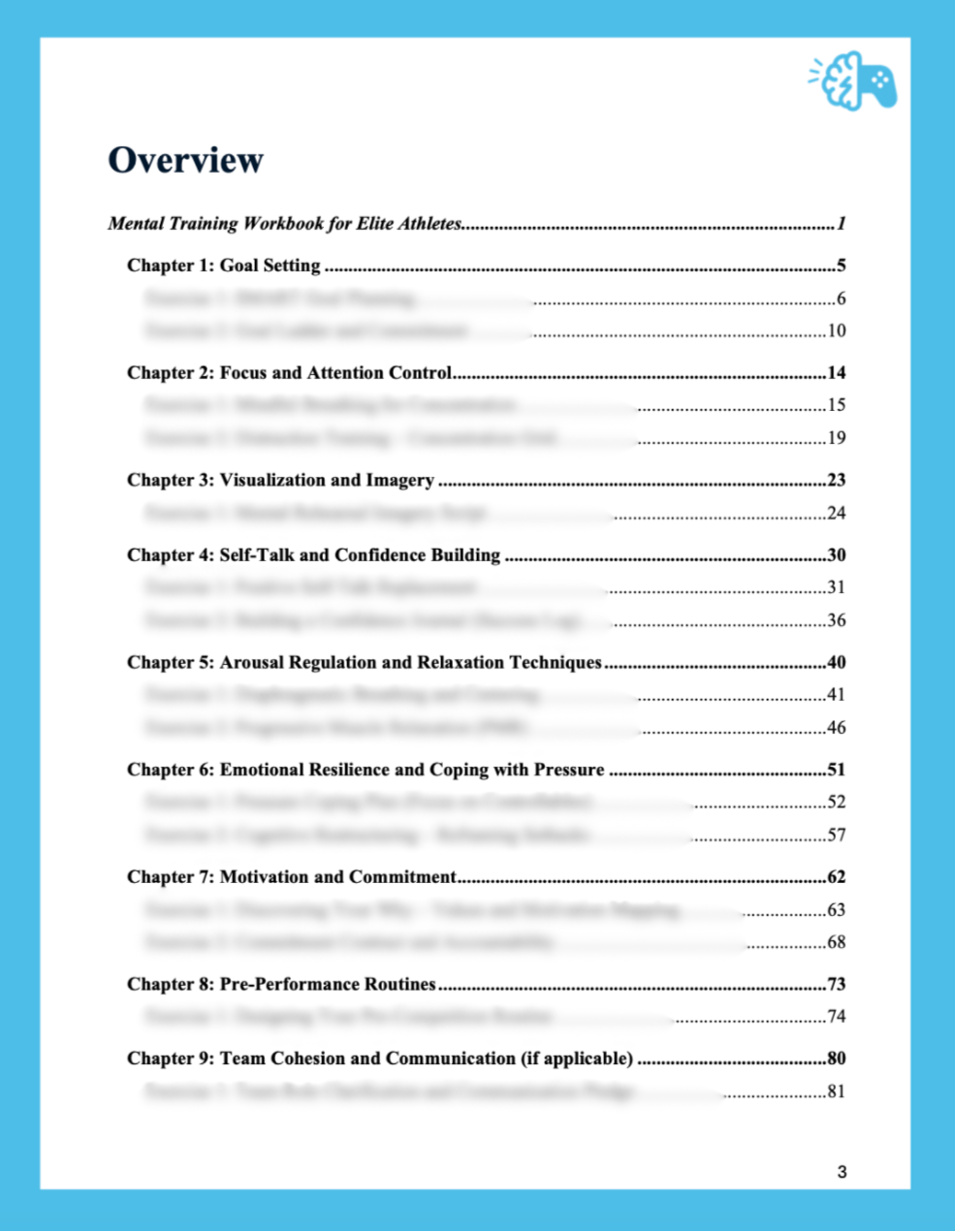 MindPlay mental training workbook